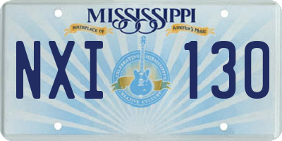 MS license plate NXI130