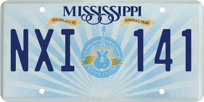 MS license plate NXI141