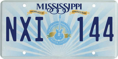 MS license plate NXI144
