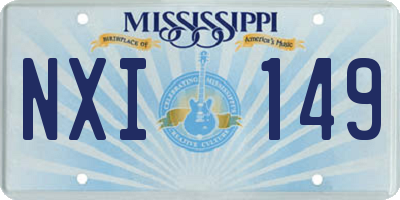 MS license plate NXI149