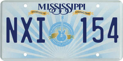 MS license plate NXI154