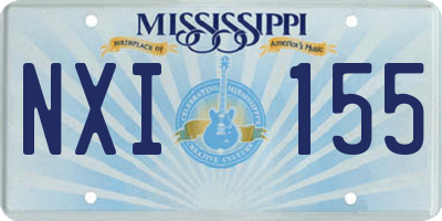MS license plate NXI155
