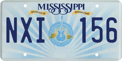 MS license plate NXI156