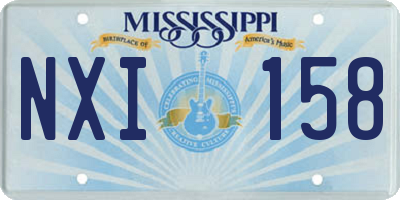 MS license plate NXI158