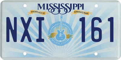 MS license plate NXI161