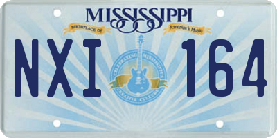 MS license plate NXI164