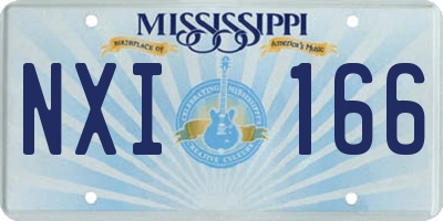 MS license plate NXI166