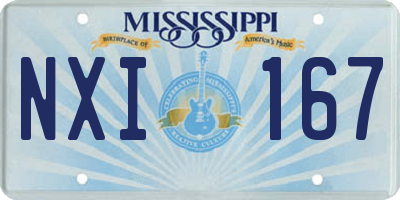 MS license plate NXI167