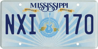 MS license plate NXI170