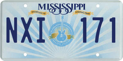 MS license plate NXI171