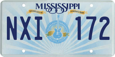 MS license plate NXI172