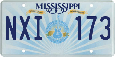 MS license plate NXI173