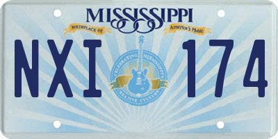 MS license plate NXI174