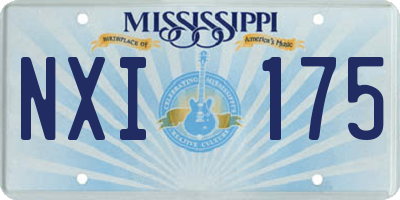 MS license plate NXI175