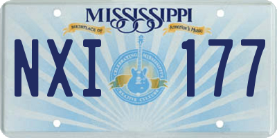 MS license plate NXI177