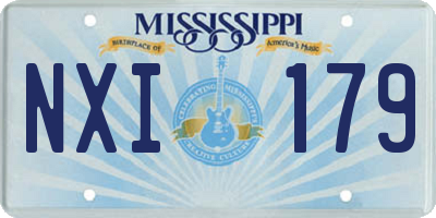 MS license plate NXI179