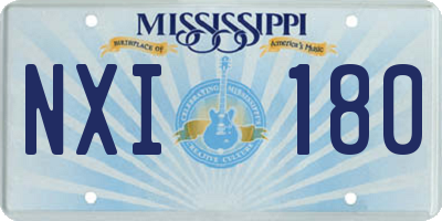 MS license plate NXI180