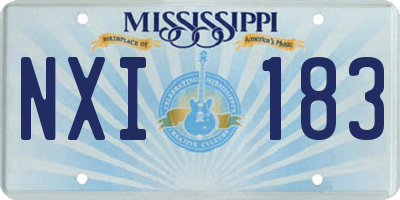 MS license plate NXI183