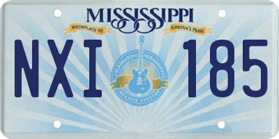 MS license plate NXI185