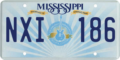 MS license plate NXI186