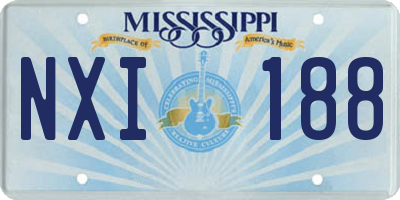 MS license plate NXI188