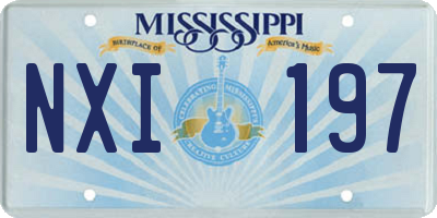 MS license plate NXI197
