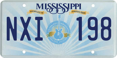 MS license plate NXI198
