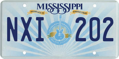 MS license plate NXI202