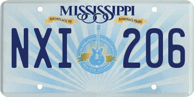 MS license plate NXI206