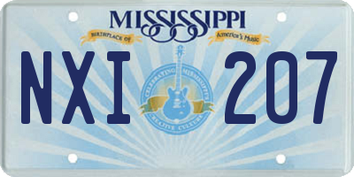 MS license plate NXI207