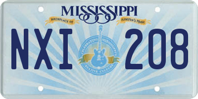 MS license plate NXI208