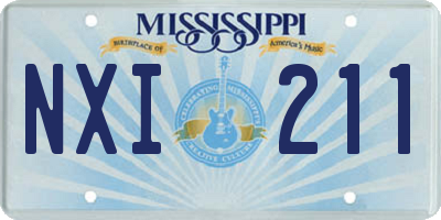 MS license plate NXI211