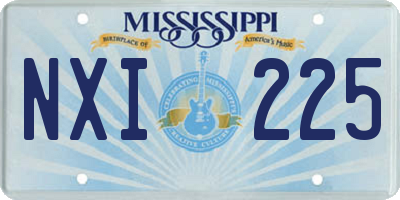 MS license plate NXI225