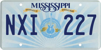 MS license plate NXI227