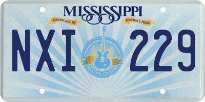MS license plate NXI229