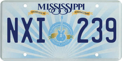 MS license plate NXI239