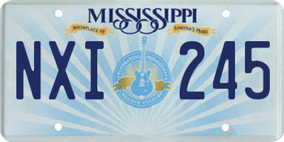 MS license plate NXI245