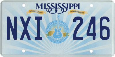 MS license plate NXI246