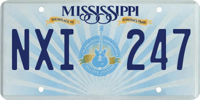 MS license plate NXI247