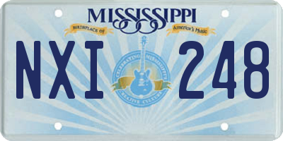 MS license plate NXI248