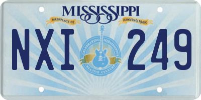 MS license plate NXI249