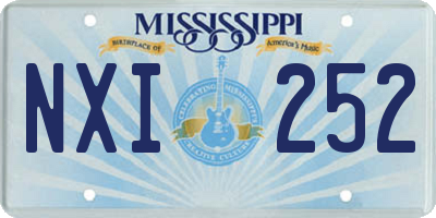 MS license plate NXI252
