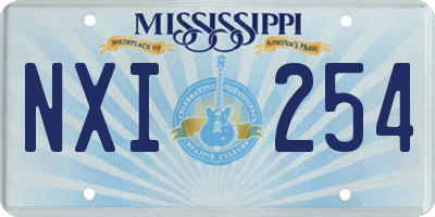 MS license plate NXI254