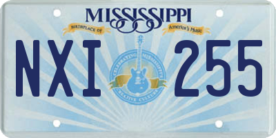 MS license plate NXI255