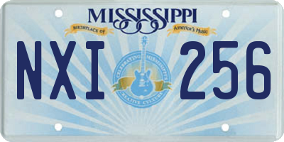 MS license plate NXI256
