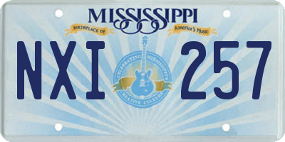 MS license plate NXI257