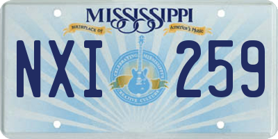 MS license plate NXI259
