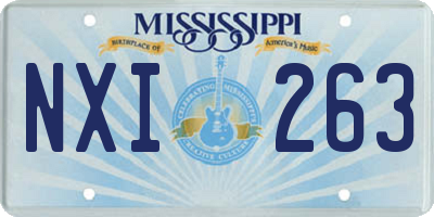 MS license plate NXI263