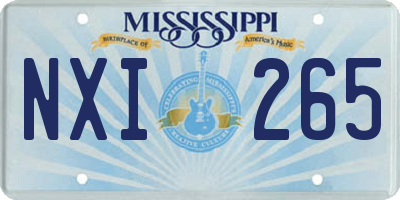 MS license plate NXI265