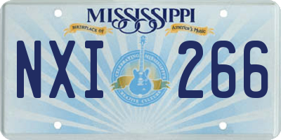 MS license plate NXI266